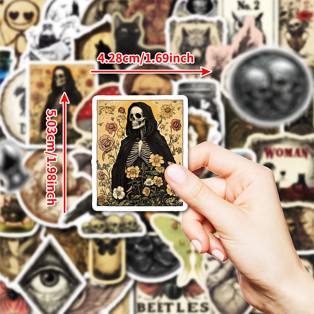 10/30/50pcs Vintage Gothic Apothecary Stickers Halloween Cool Decals Decoration DIY Phone Skateboard Laptop Graffiti Decals Toy