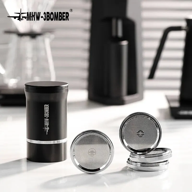 Aluminum Alloy Dosing Cup Professional Coffee Sifter Fine Meshs coffee grounds sifter 5 Grind Sieves Home Barista Coffee Sifter