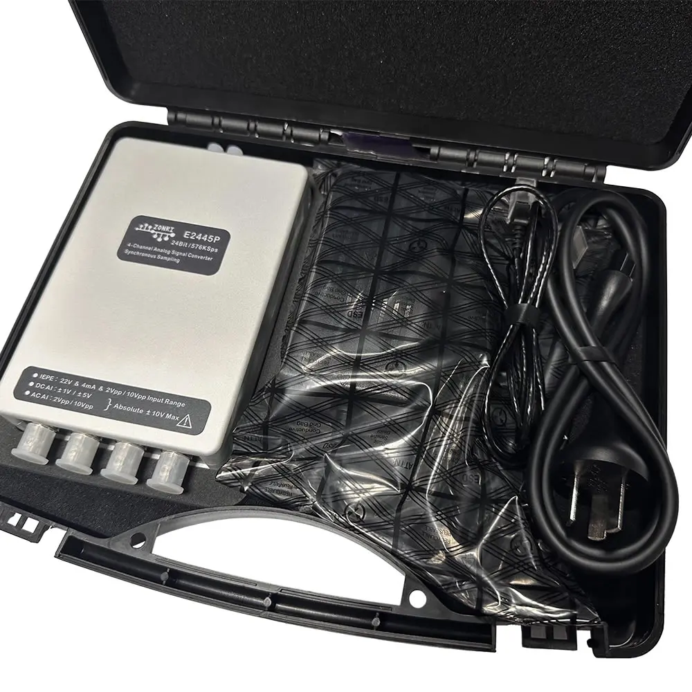 E2445 High-Performance Vibration/acoustic Data Acquisition 24Bit/4CH Synchronization/576Ksps/IEPE Ethernet