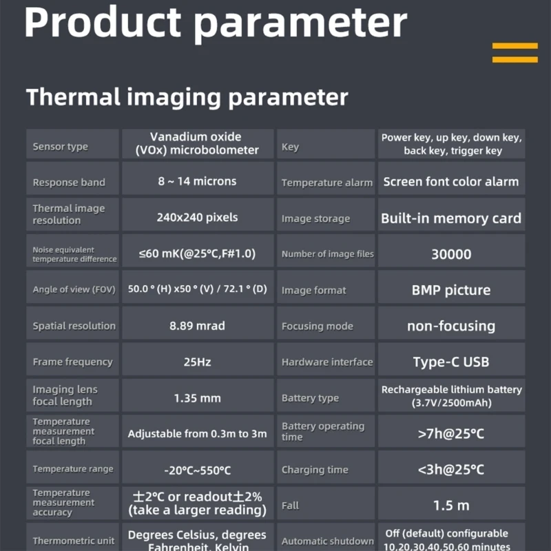 Digital Thermal Imaging Multimeter With Measurement 20000 Count