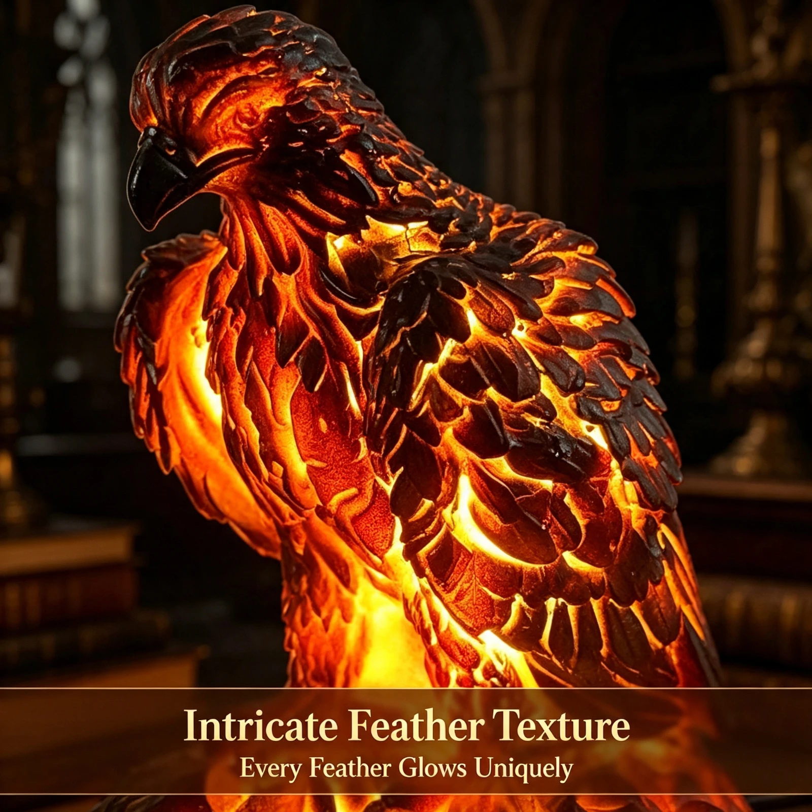 LED照明付き溶ける鷲ランプ、樹脂製ゴシックアート像テーブル - Resin Art Lamp のレビューと価格