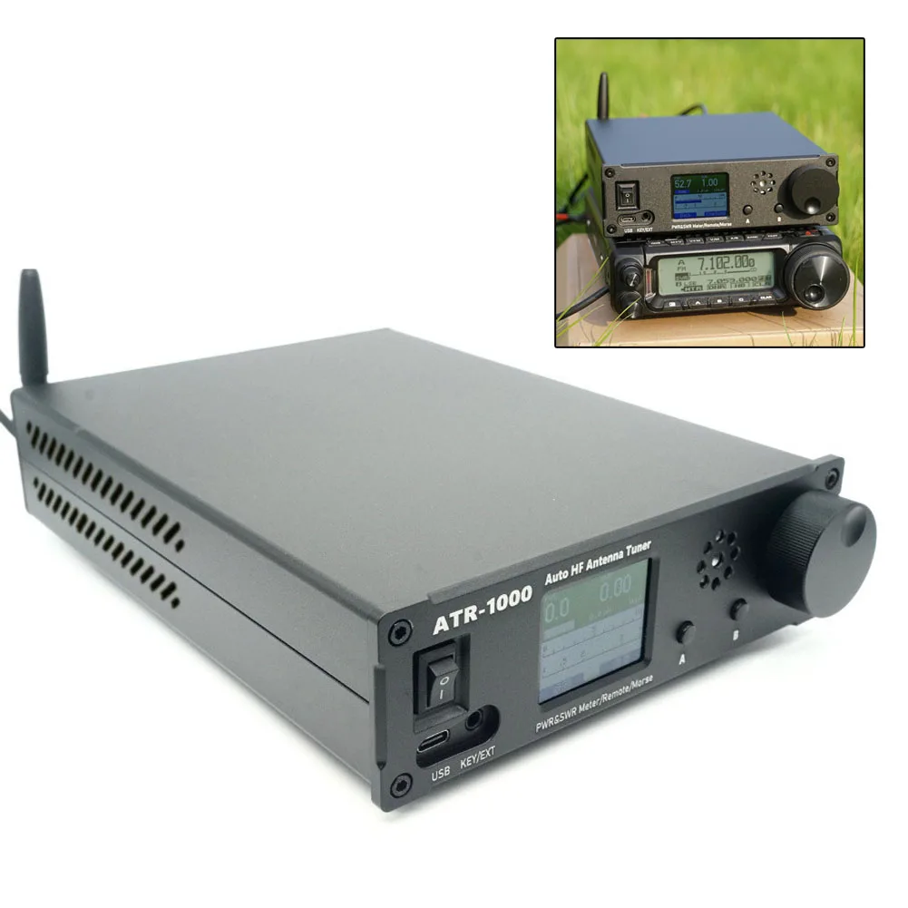 ATR1000 1000W Automatic For Antenna Tuner 1.8-30MHz Shortwave Radio With For WiFi Remote Control VSWR Power Meter