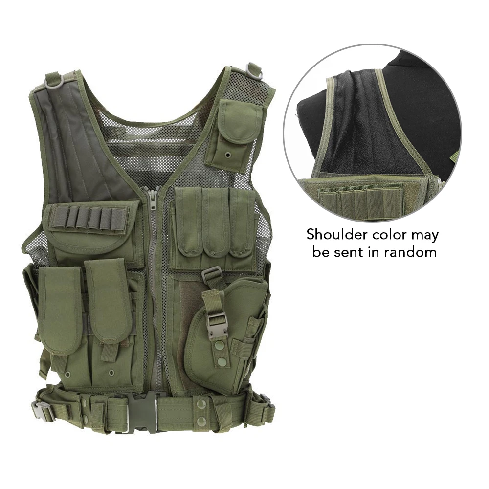 Chaleco de poliéster para caza, chaleco táctico militar para exteriores, poliéster, Airsoft, juego de guerra, chaleco de caza para acampar y hacer senderismo