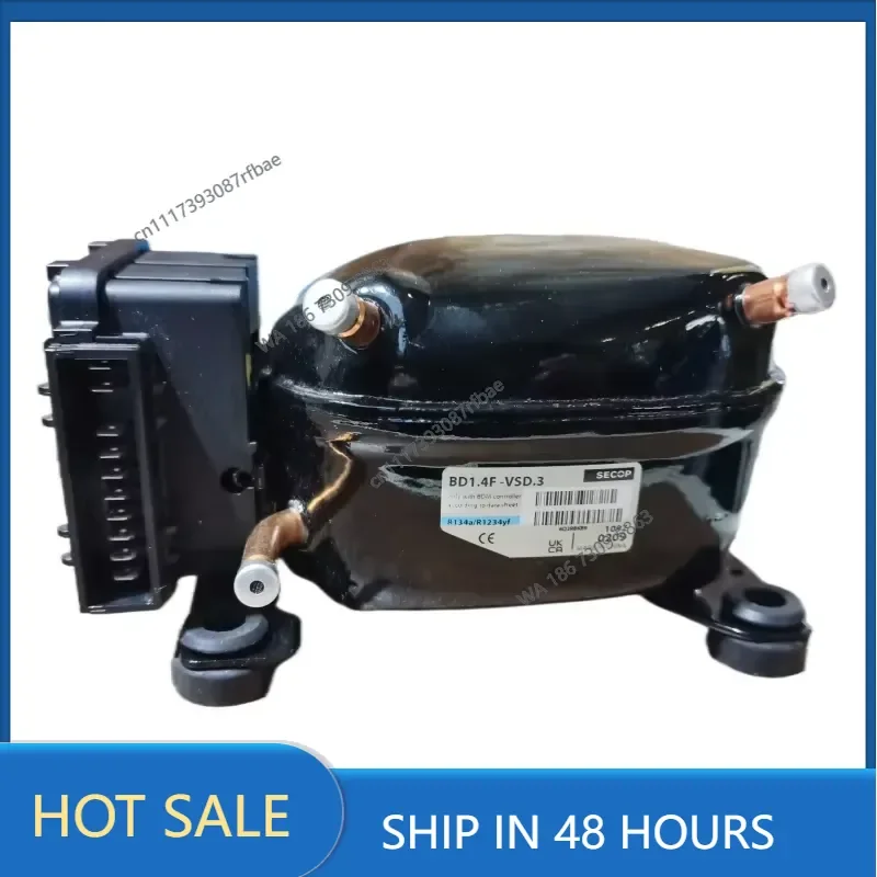Silent SECOP DC 12V R1234yf Refrigerant Micro Compressor for Refrigeration & Heat Exchange Parts BD1.4F-VSD.3
