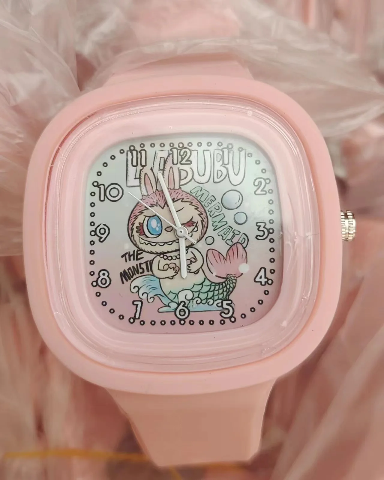 Jam tangan silikon wanita, arloji kartun Monster baru 2024, jam tangan pelajar, hadiah ulang tahun Natal Hari Valentine