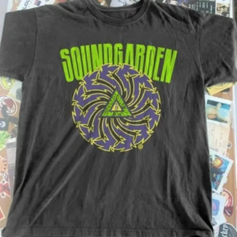 NOVO! 1991 Soundgarden Badmotorfinger Camiseta masculina de algodão preto