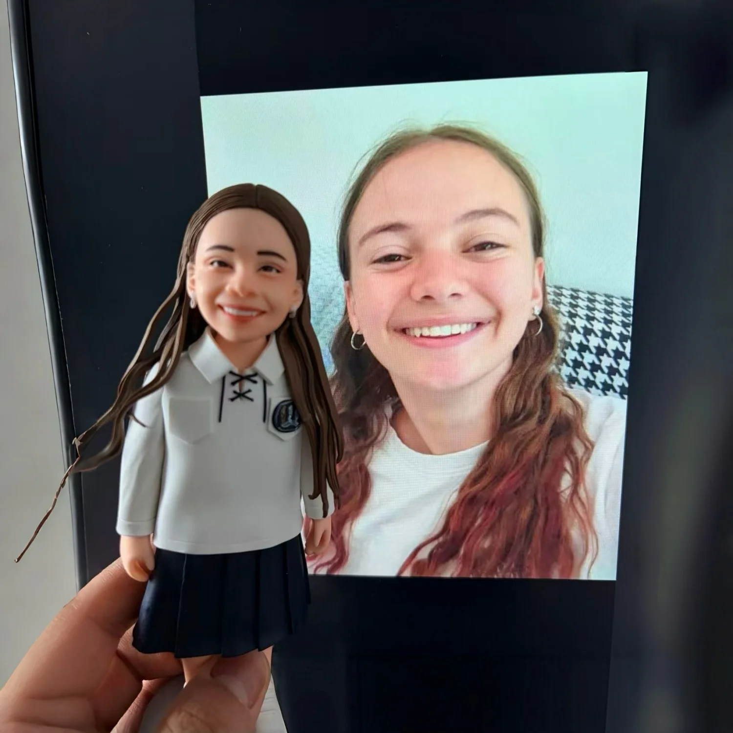 Custom Bobble Head Teacher 6 7 8 Inch Personalized from Photo Handmade Clay Figurine with Gift Box Birthday Retirement Keepsake