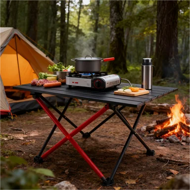 New Launch Extra Wide Top Large Surface Portable Folding Table Outdoor Tables for Group Camping Meal