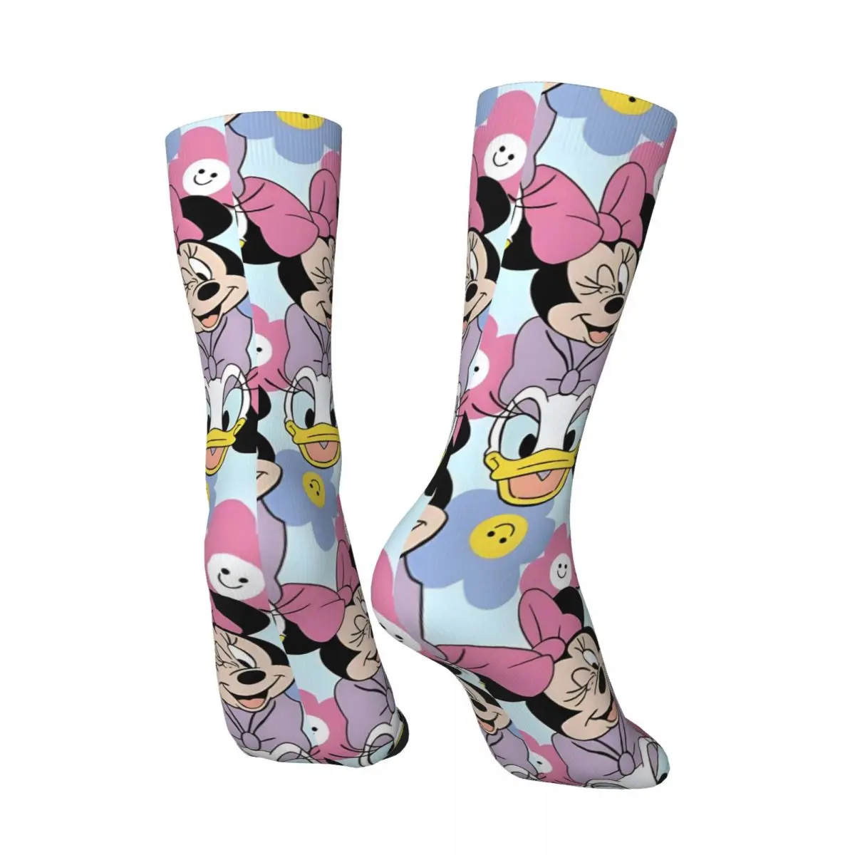 ميني ماوس الوردي شخصية كرتونية جوارب الرسم جوارب بأشكال مضحكة الخريف المضادة للانزلاق الجوارب للجنسين الرجال تشغيل الرياضة جوارب ناعمة #3