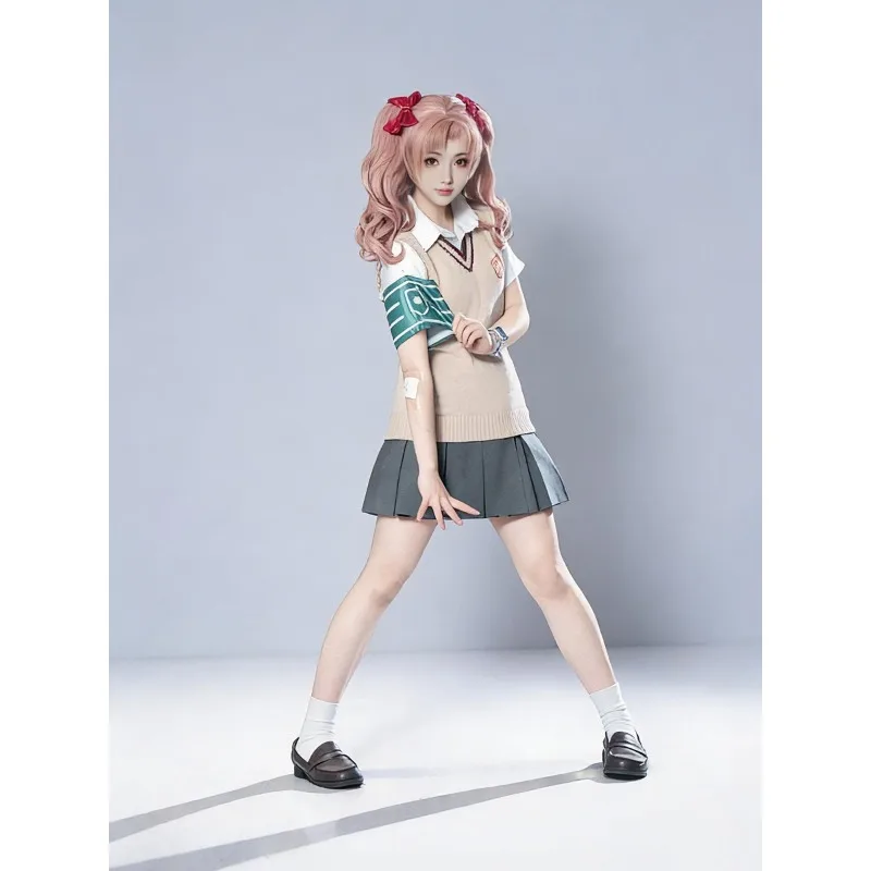

Women Anime Shirai Kuroko Cosplay Costume School Jk Uniform Vest Shirt Skirt Suit Halloween Carnival Party Roleplay Outfit