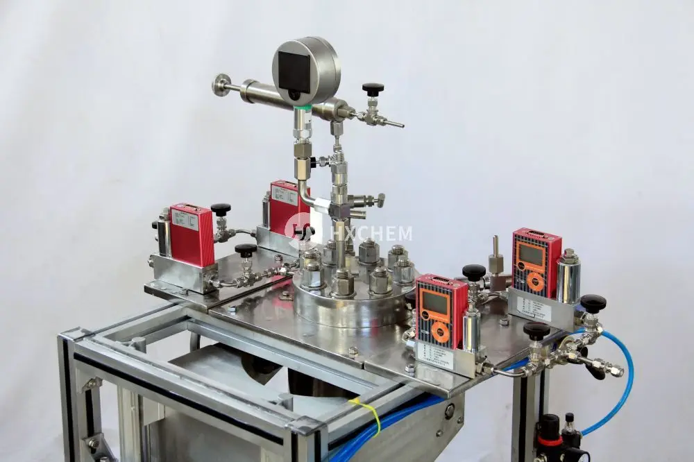 Système de réacteur de laboratoire haute pression non agité de 1 litre avec régulateur de débit et échantillonnage