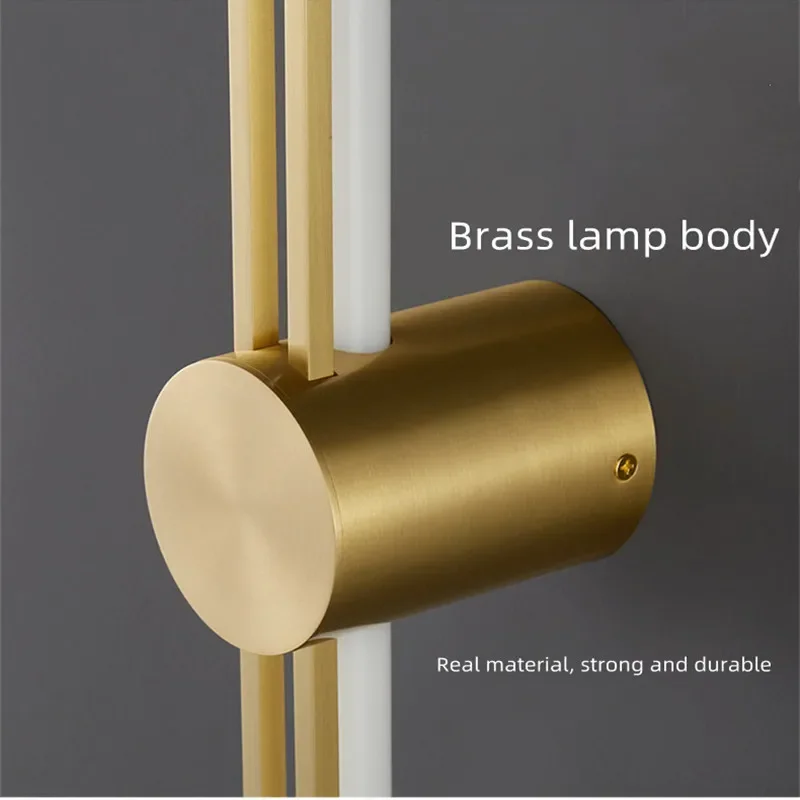 Lampe murale LED de luxe en cuivre de haute qualité, 3 couleurs à gradation, 85 ~ 265V, télécommande APP, variable pour la décoration d'éclairage intérieur