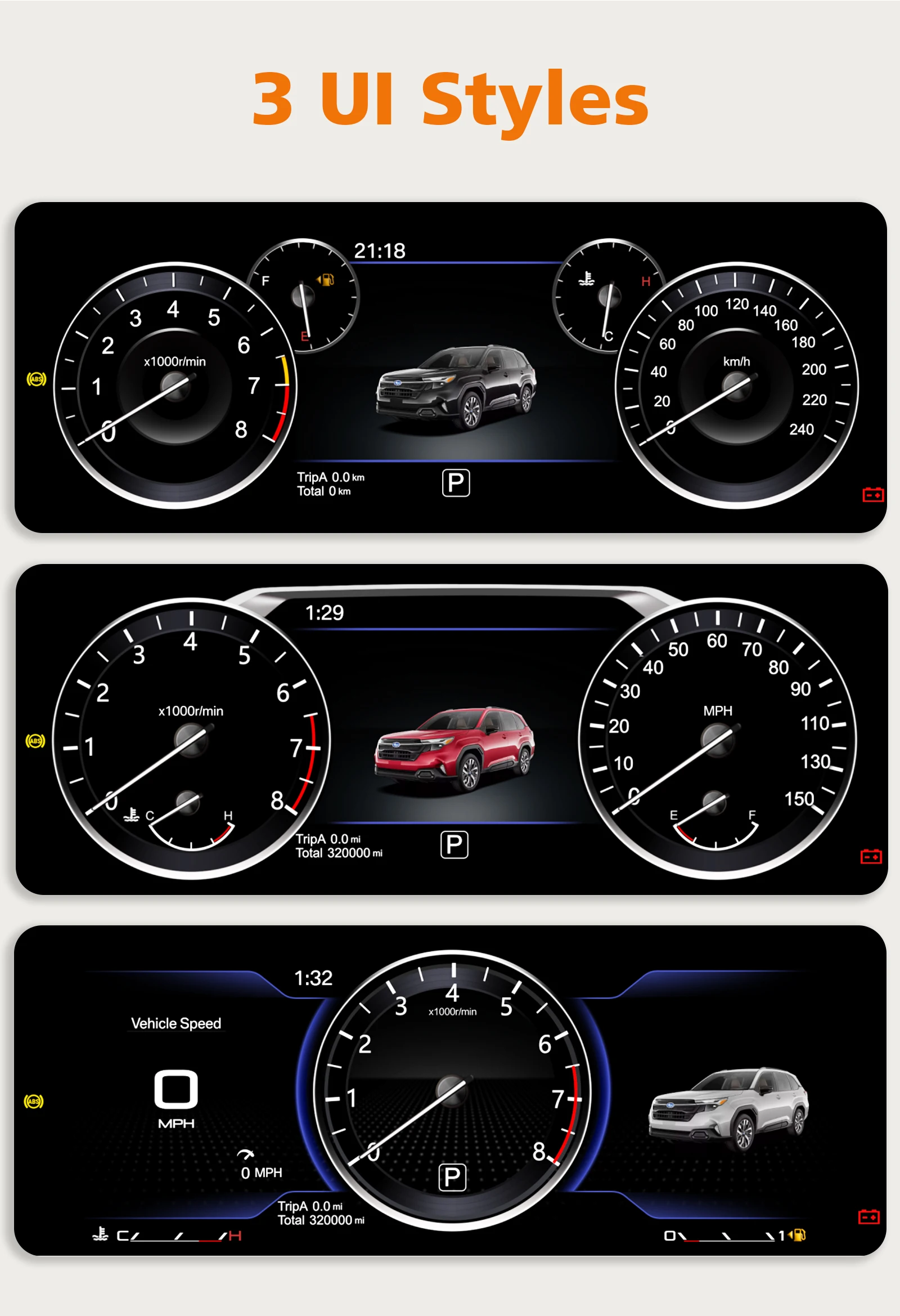 Hizpo Digitales Auto-Instrumentencluster LCD-Armaturenbrett für Opel Astra H 2004-2010 Zafira B 2005-2014 Android Auto Panel – Detail 5