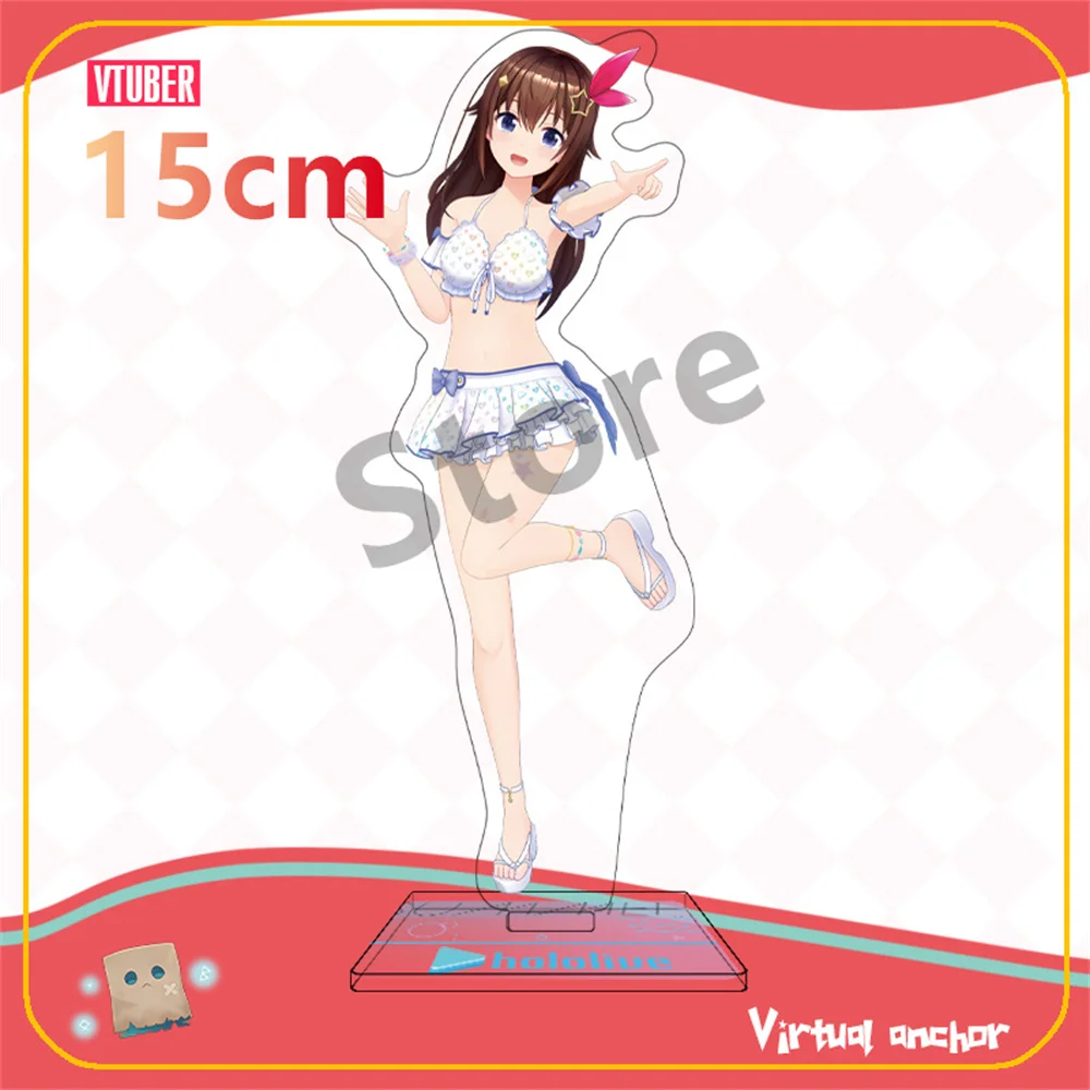 Hot Anime Hololive Acrylic Figure Stand Model Usada Pekora Rushia Hosimati Cartoon Pendant Decor Gift 15cm