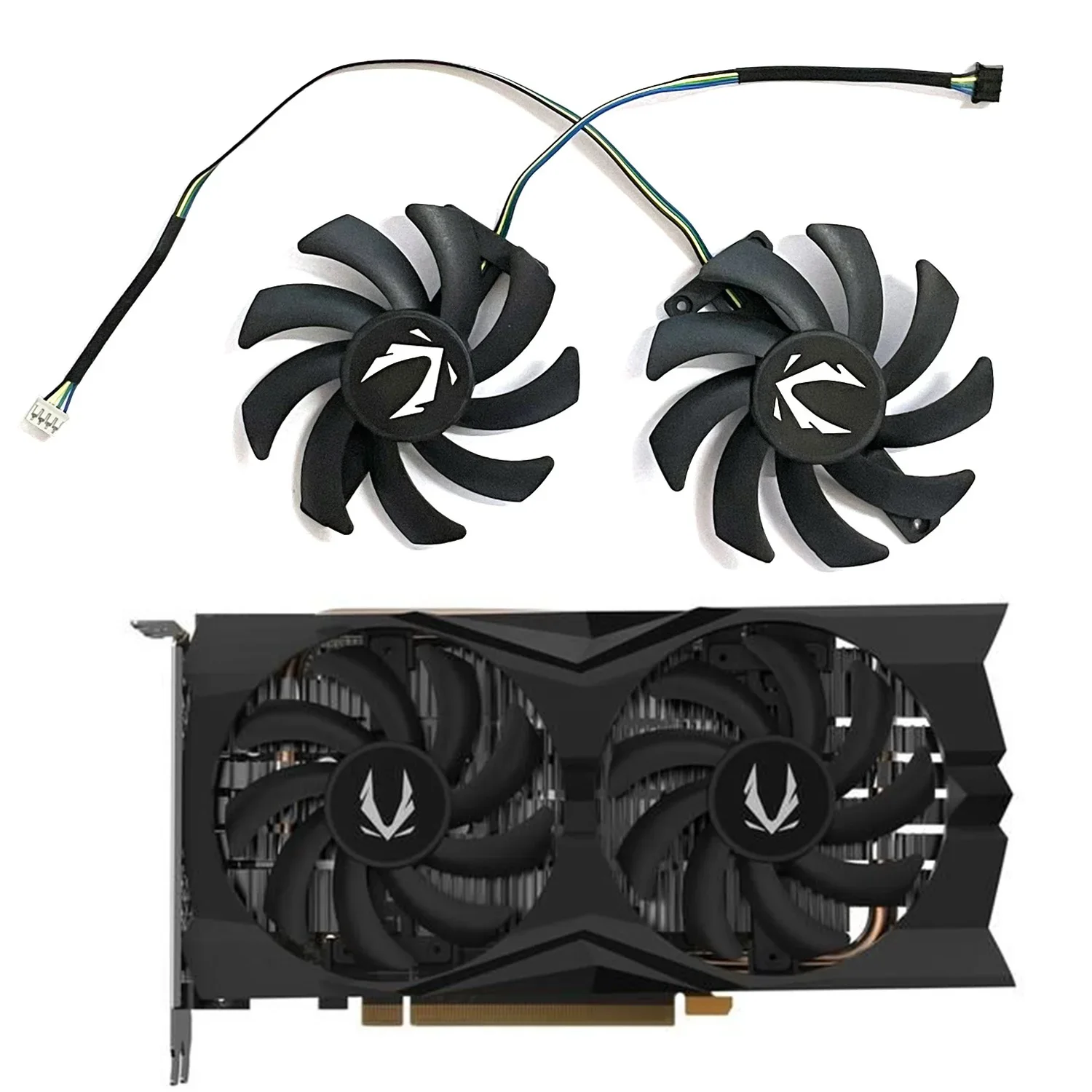 Új GPU Drukker 4PIN 85MM CF9010H12D Egyenáram 12v 0.35A számára zotac Játék geforce GTX1660TI Kettős szám Drukker Grafika rty Fagylaltgép