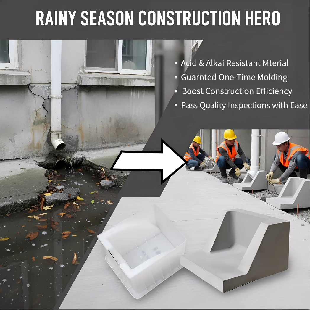 

Форма для бетонных водоотводных блоков, пластиковая форма для дренажных желобов, многоразовая форма для ливневых водостоков, для сборных ливневых резервуаров и дренажных камней