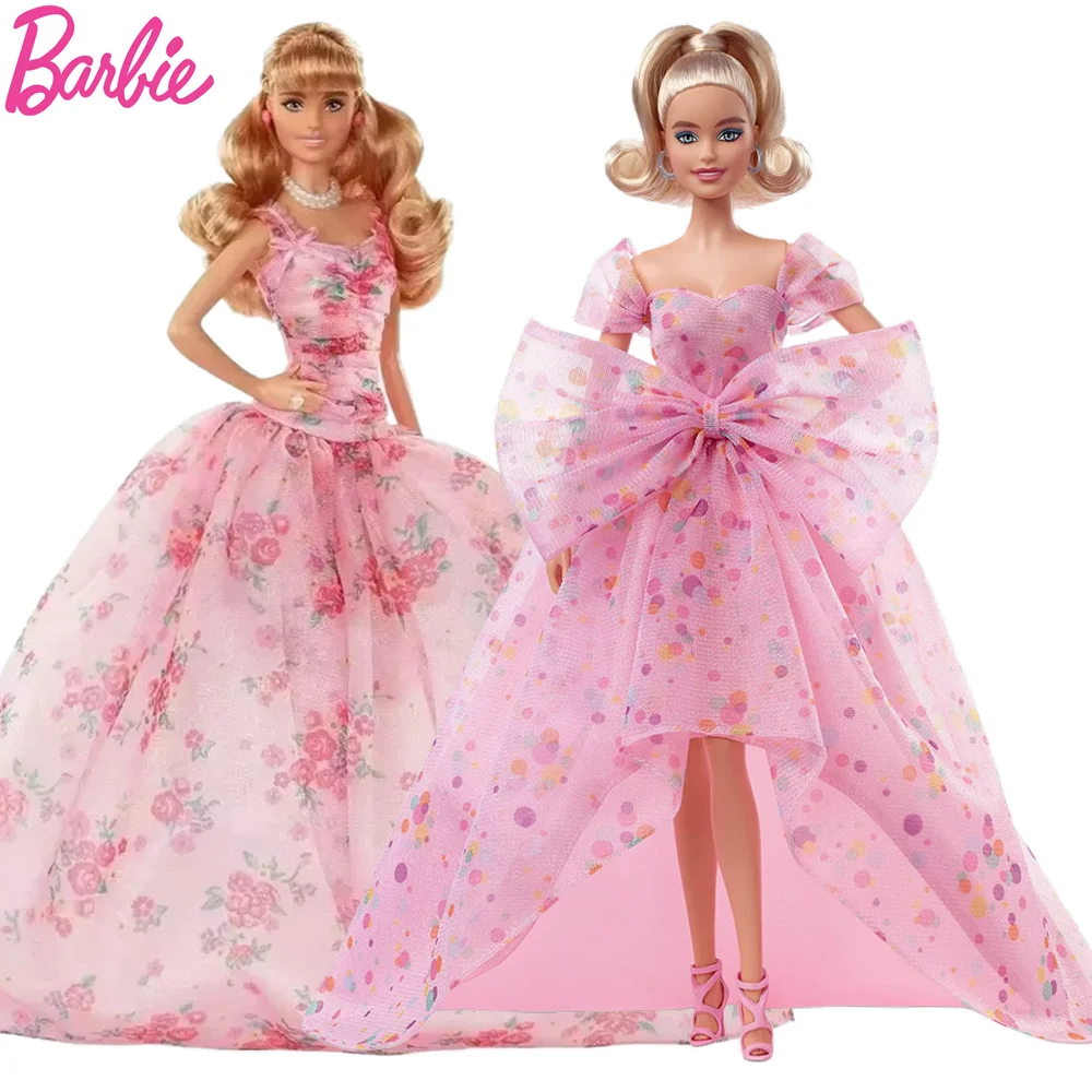 

Оригинальные куклы Mattel Barbie на день рождения для девочек, коллекционные детские игрушки принцессы для детей, брендовые рождественские подарки на день рождения