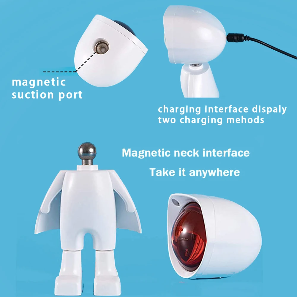 Proyector de luz de atardecer, luz de Selfie, Robot, atmósfera de arcoíris, luz Led nocturna, lámpara de escritorio USB para decoración de pared del dormitorio, iluminación