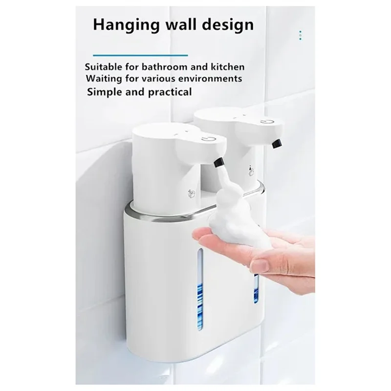 

【ГОРЯЧИЙ】автоматический индукционный дозатор мыла, дозатор мыла с двойной головкой, автоматическое индукционное настенное дезинфицирующее средство для рук