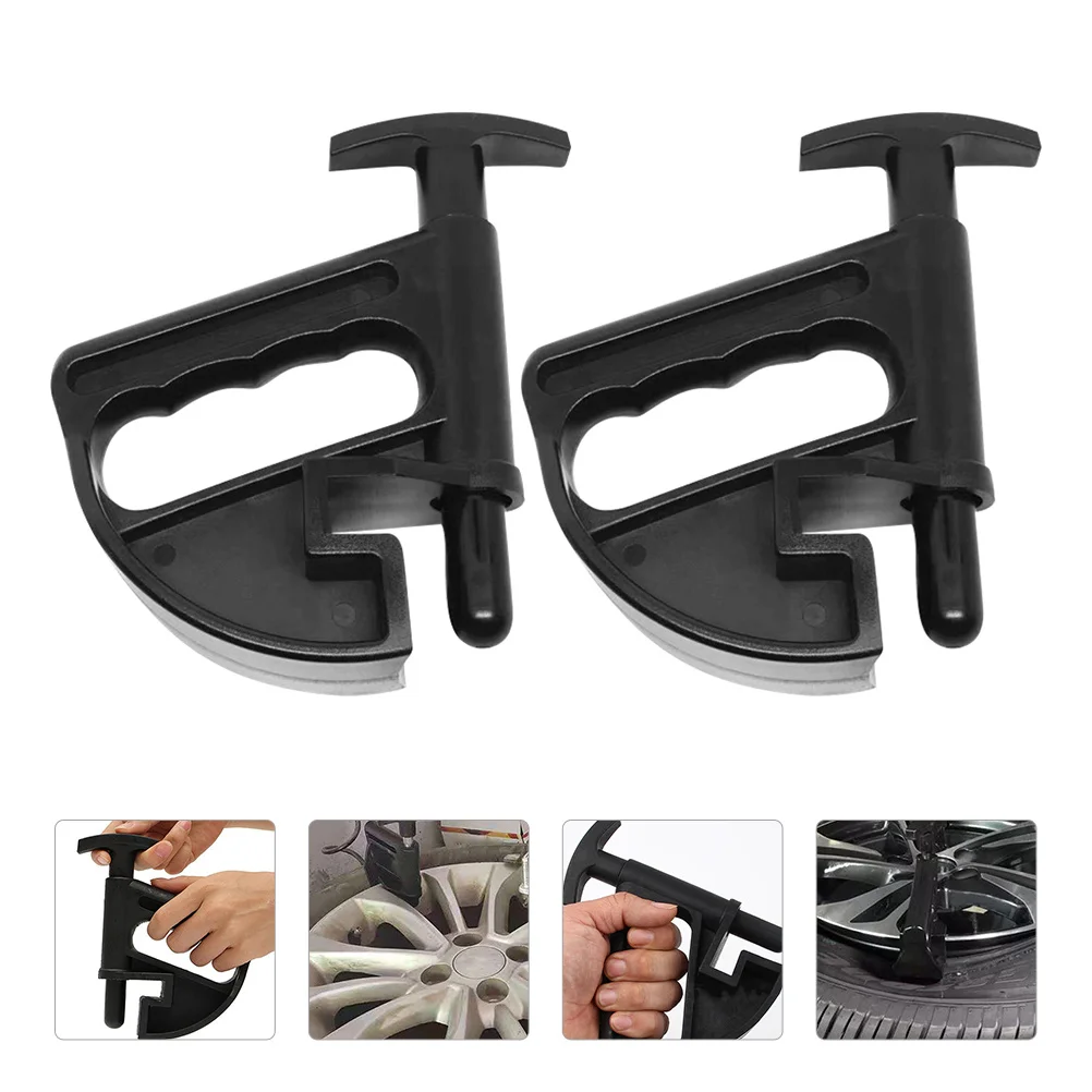 

2Pcs Car Tire Wheel Hub Changer Durable Plastic Rim Changer Easy Grip Handle Vehicle Tire Changing Tool Car Bead Clamps