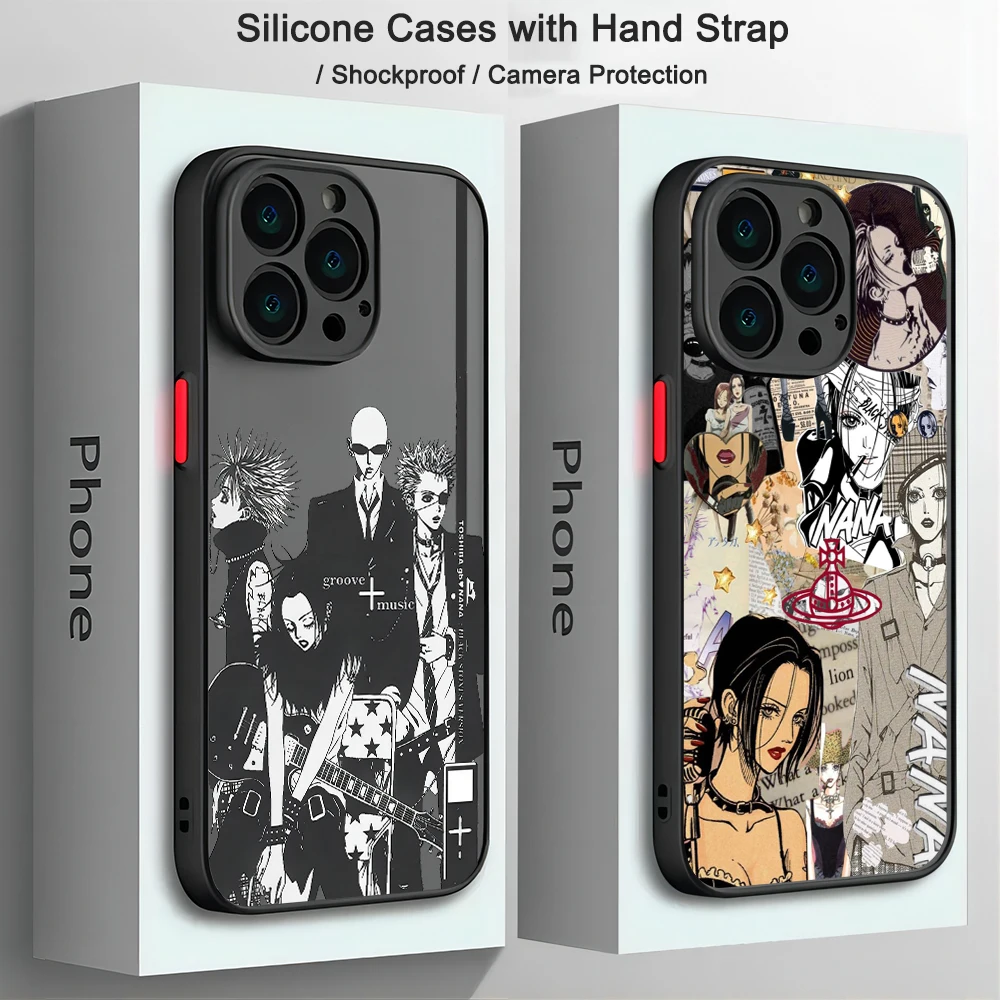 Anime Nana Osaki Line Phone Case For iPhone 15 14 13 12 11 Mini Pro Max X XR XSMax 7 8 Plus Matte Transparent Back Cover