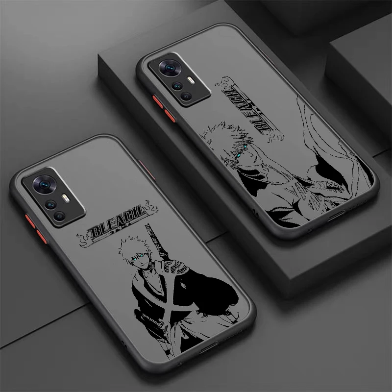 Japanse Bleekmiddel Anime Frosted Doorschijnend Voor Xiaomi Mi 13 12 12T 11T 11 11i 10T 10 9T Pro Lite Ultra 5G Hoesje Telefoonhoesje