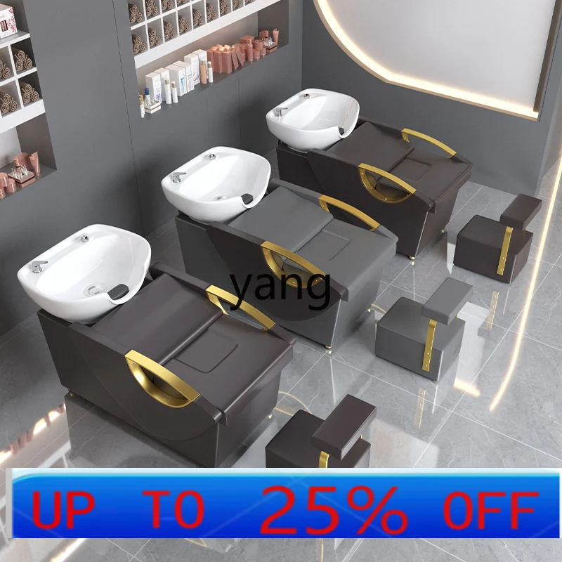 LH شامبو سرير صالون الشعر سخان مياه فاخر خفيف خاص يتنظيف حوض سيراميك عالي الجودة شبه مستلق