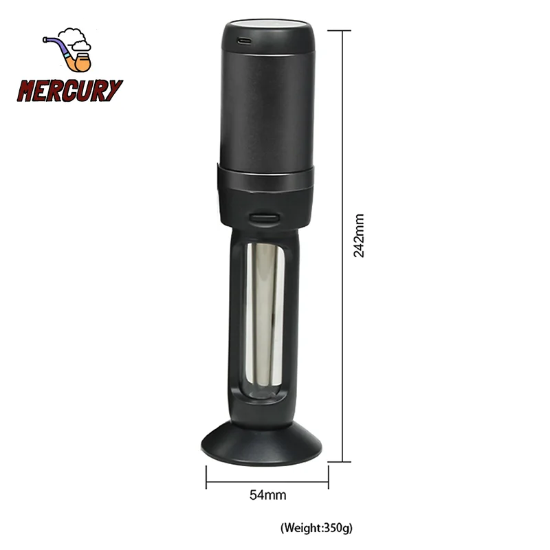 MERCURY Electronic Grass Grinder with 110mm Rolling Paper Tobacco Filling Tube Dry Herb Crusher Grinders for Smoking Accessories