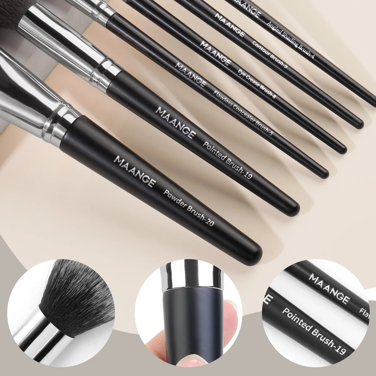 MAANGE 메이크업 도구 키트, 파운데이션 아이섀도우 브러시, 파우더 퍼프 스폰지 청소 매트, 여행용 풀 세트, 30PCs, 20PCs, 8PCs