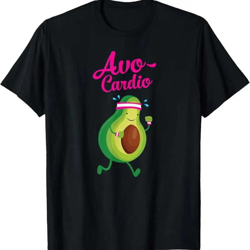 Avocardio Avocado Cardio Running Gym Pun Slogan T Shirt