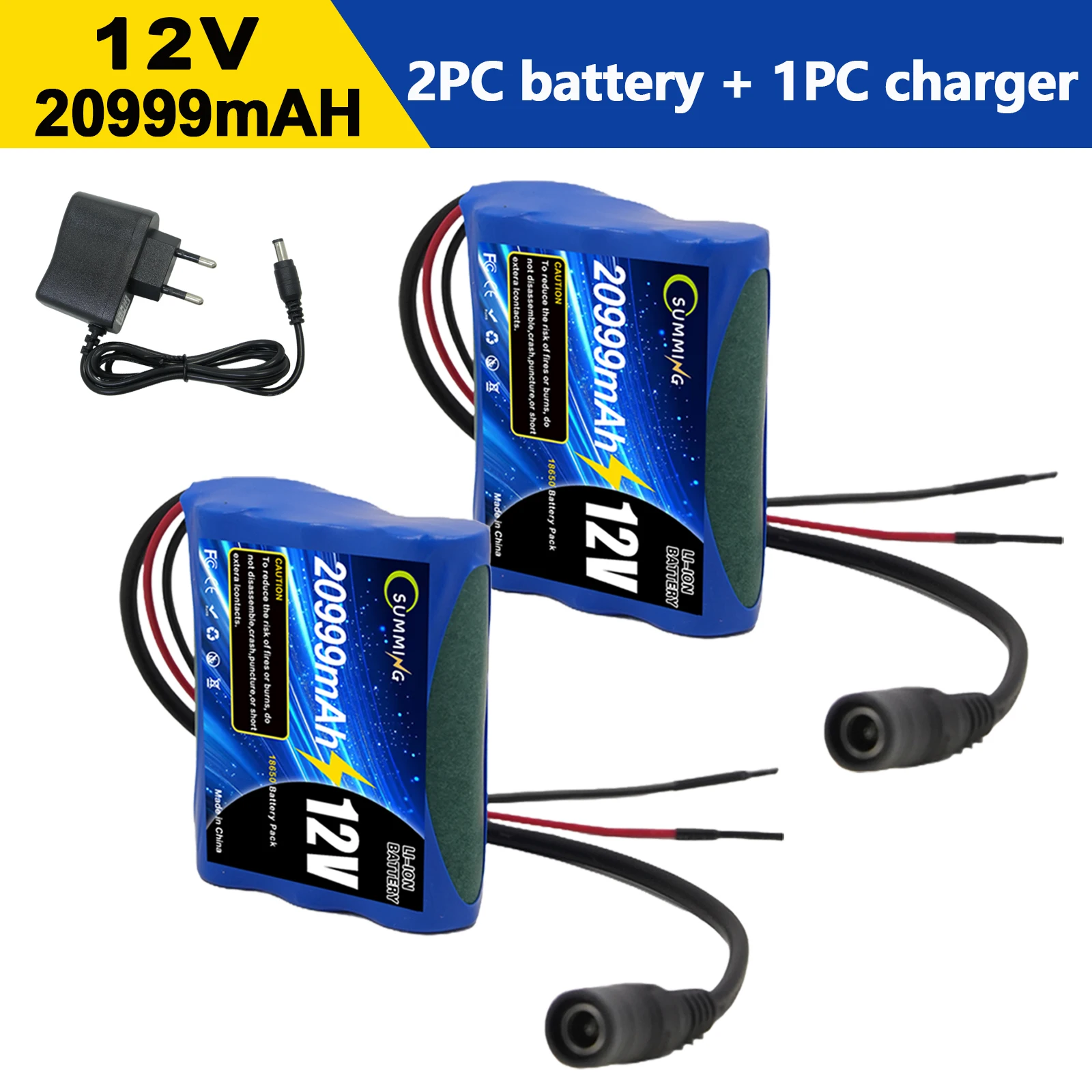 12V 20Ah Lithium-polymeer ? Batterij 12,6V 20000mAh 100% nieuwe RC-drone ⛸️ Power Super Oplaadbare + Opladerset