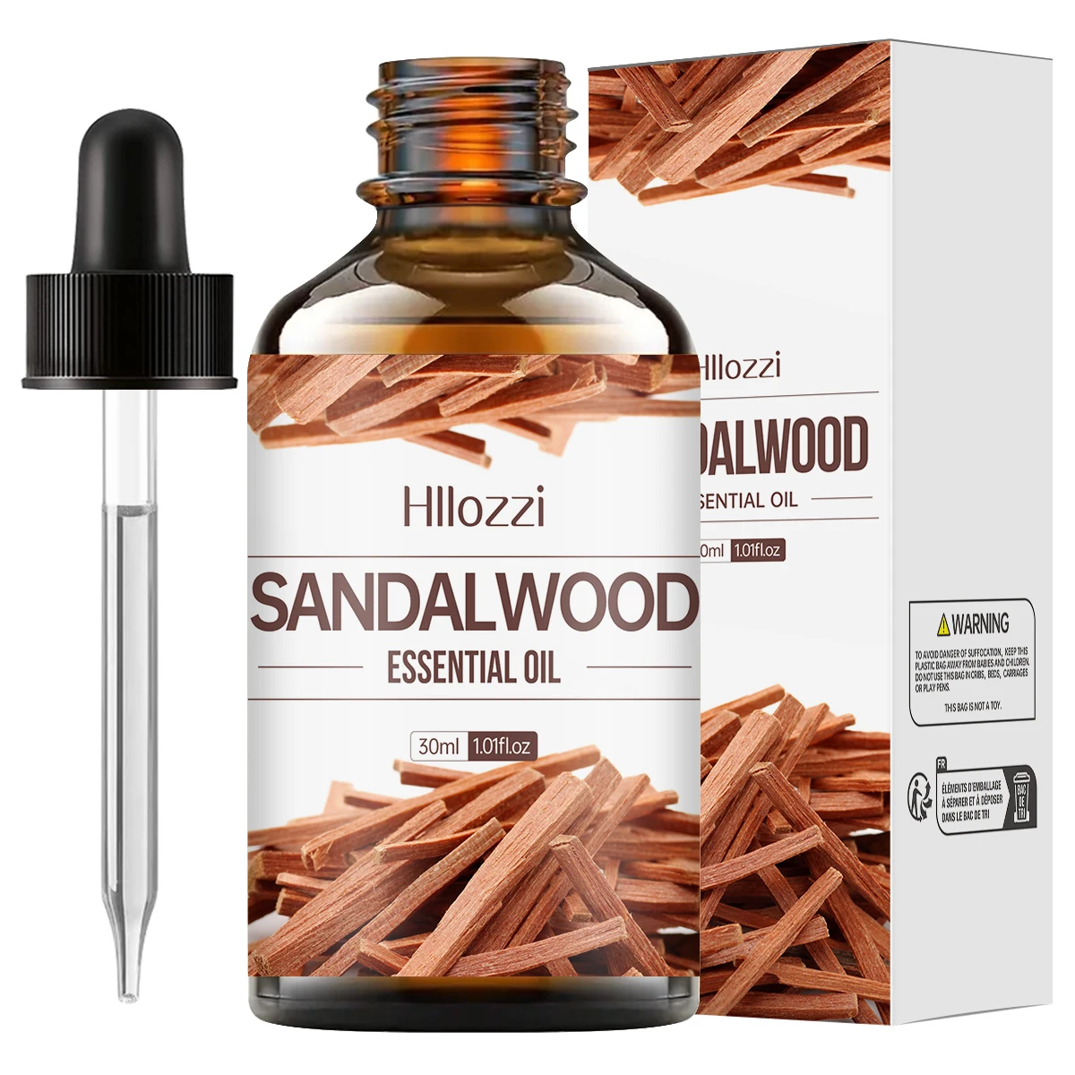 Sandalwood Essential Oil Suitable for massage, shower, skin care, diffusion, relaxation, travel, easy to carry