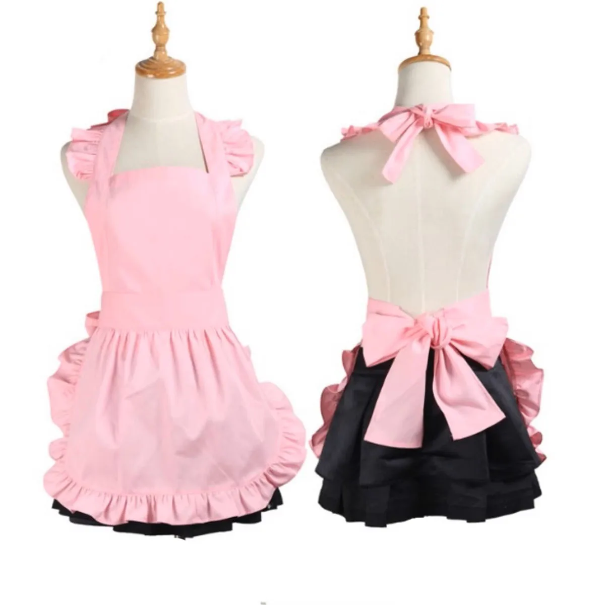 

Tailor-made lolita dress Japanese maid cute princess lace palace dress pure white Korean cotton apron