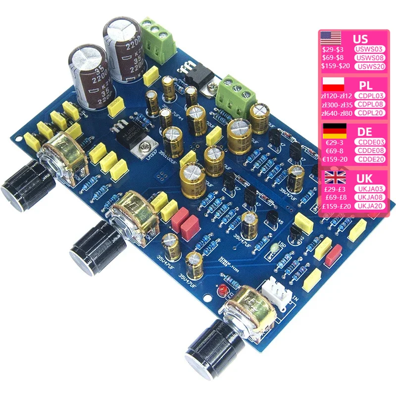 NvarcherSingle-ended class A imitation of the British NAD full discrete parts HIFI tone preamp board finished product