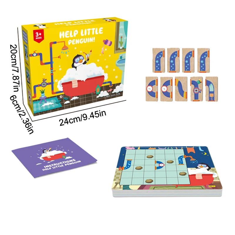 Labyrinth-Logik-Puzzlespielzeug für Kinder – Denkaufgabe-Spiel für Familienspielacht, Lernspielzeug