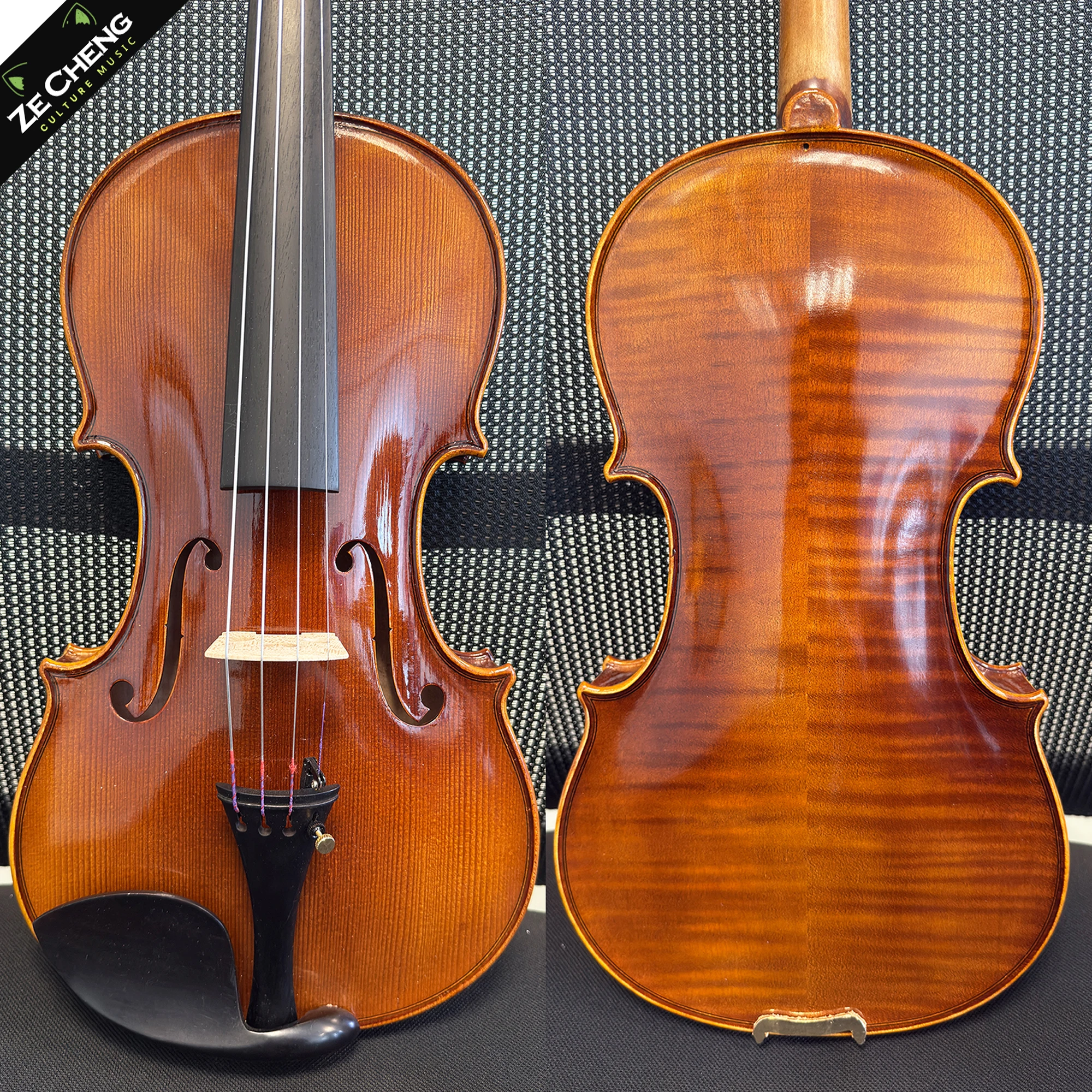 

Matte Patterned Handmade Violin 4/4 European Solid Wood Violin Handmade Paint Ebony Accessories
