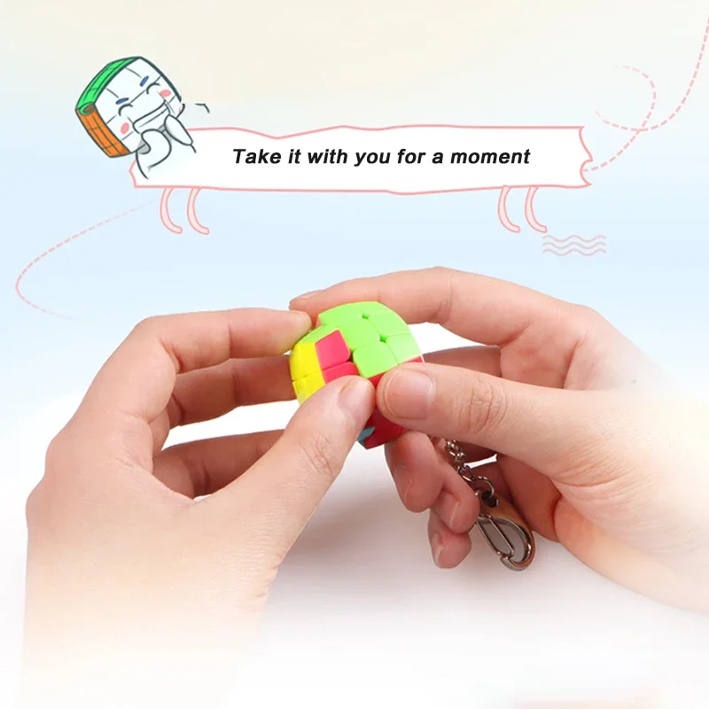 ลูกบาศก์มหัศจรรย์ Mini 3x3x3 Ivy Jinzita ของเล่นเสริมพัฒนาการเด็ก รูปทรงลูกบาศก์ขนาดเล็ก พร้อมพวงกุญแจ