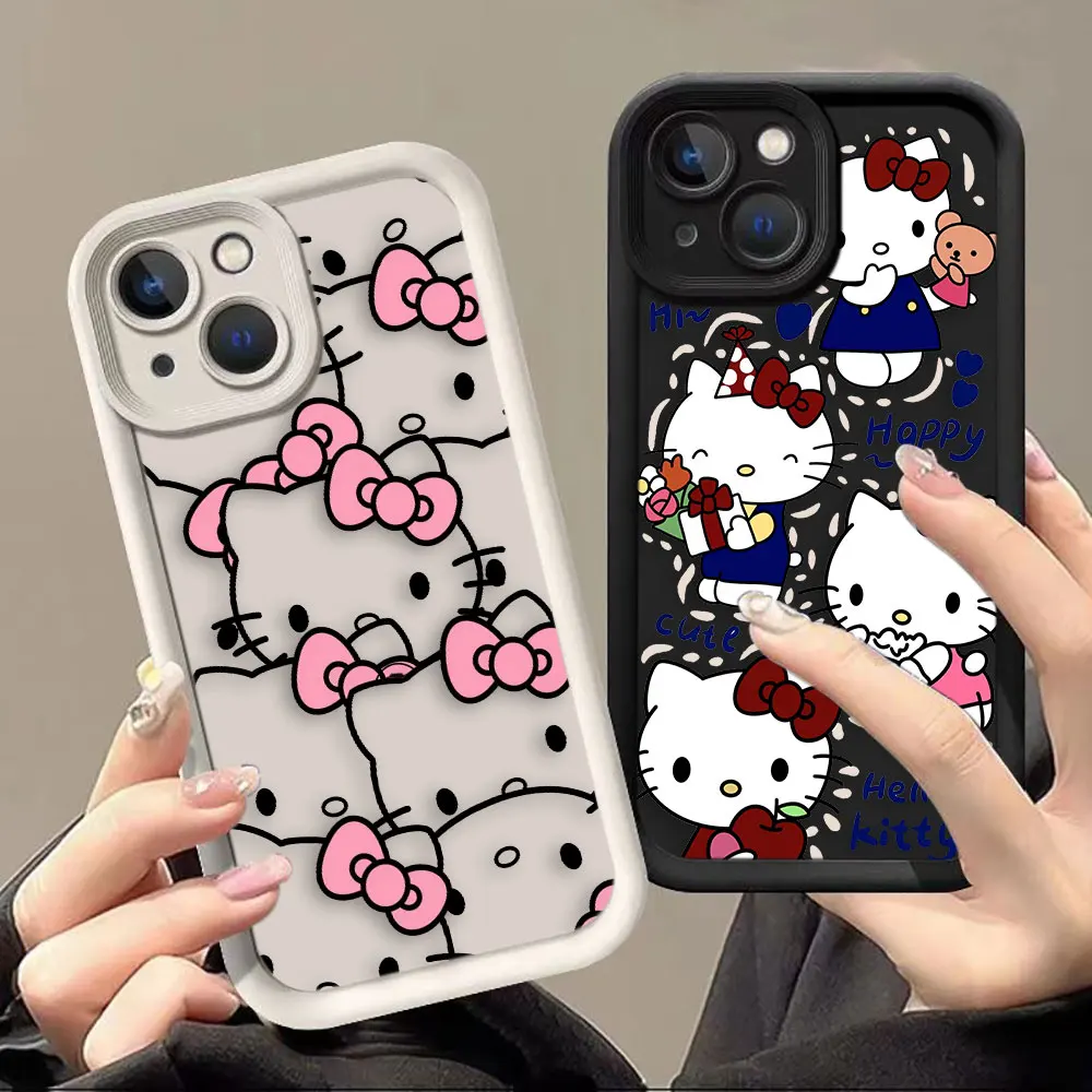 

Cute Cat H-Hello K-Kitty Phone Case For Samsung A13 A14 A15 A16 A22 A23 A25 A26 A32 A33 A34 A35 A51 A52 A55 A56 A54 A72 A73 Case