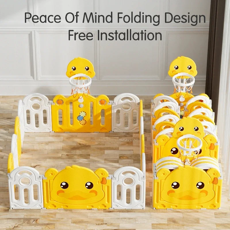 Free Samples, Fast Shipping, 1MOQ, Plastic Toddler Fence, Indoor Foldable Playpen, Baby Safety Playpen with Door