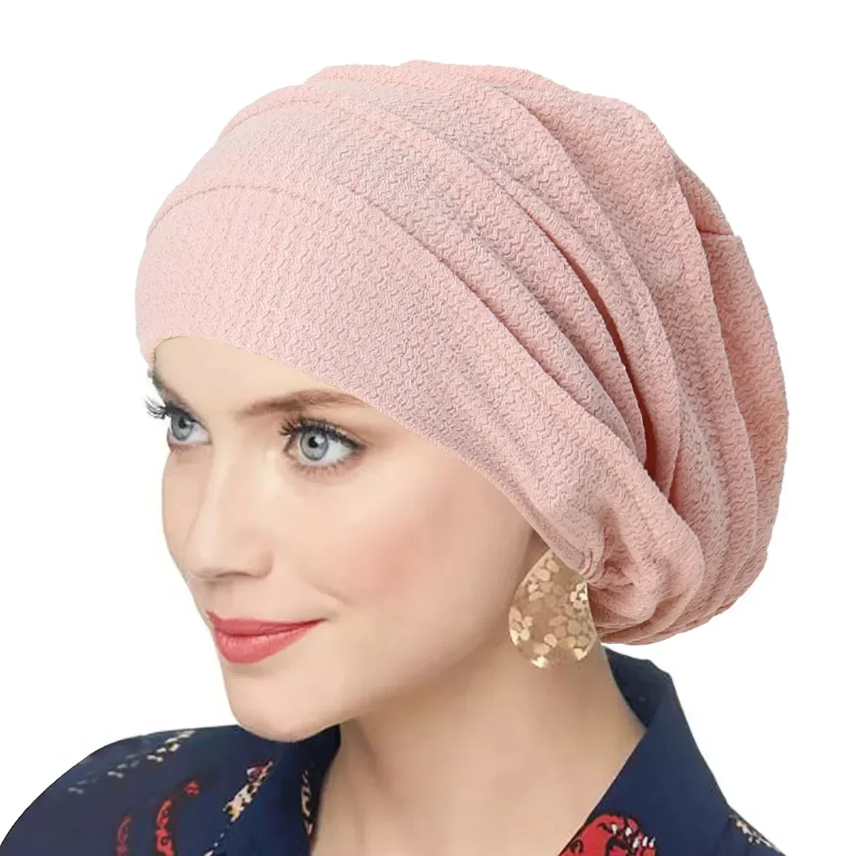 Muslim Women Baggy Beanies Bonnet Inner Hijab Hat Turban Cancer Chemo Cap Islamic Headscarf Hair Loss Head Wrap Turbante Mujer