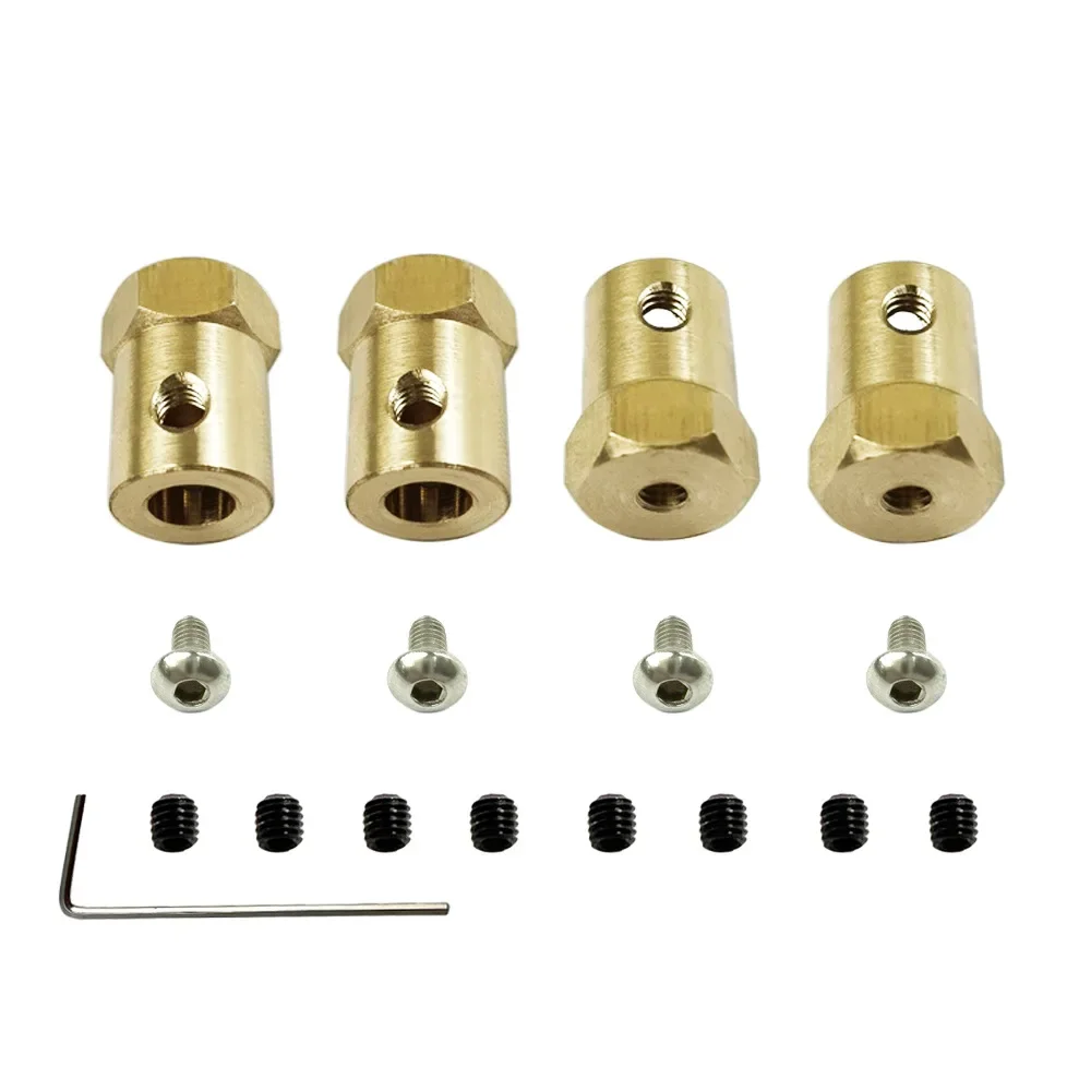 

Brass Combiner Wheel Hub Hex Adapter 5mm to 12mm Copper Adapter for MN WPL Model Car WPL D12 B14 B16 B24 B36 C14 C24 MN