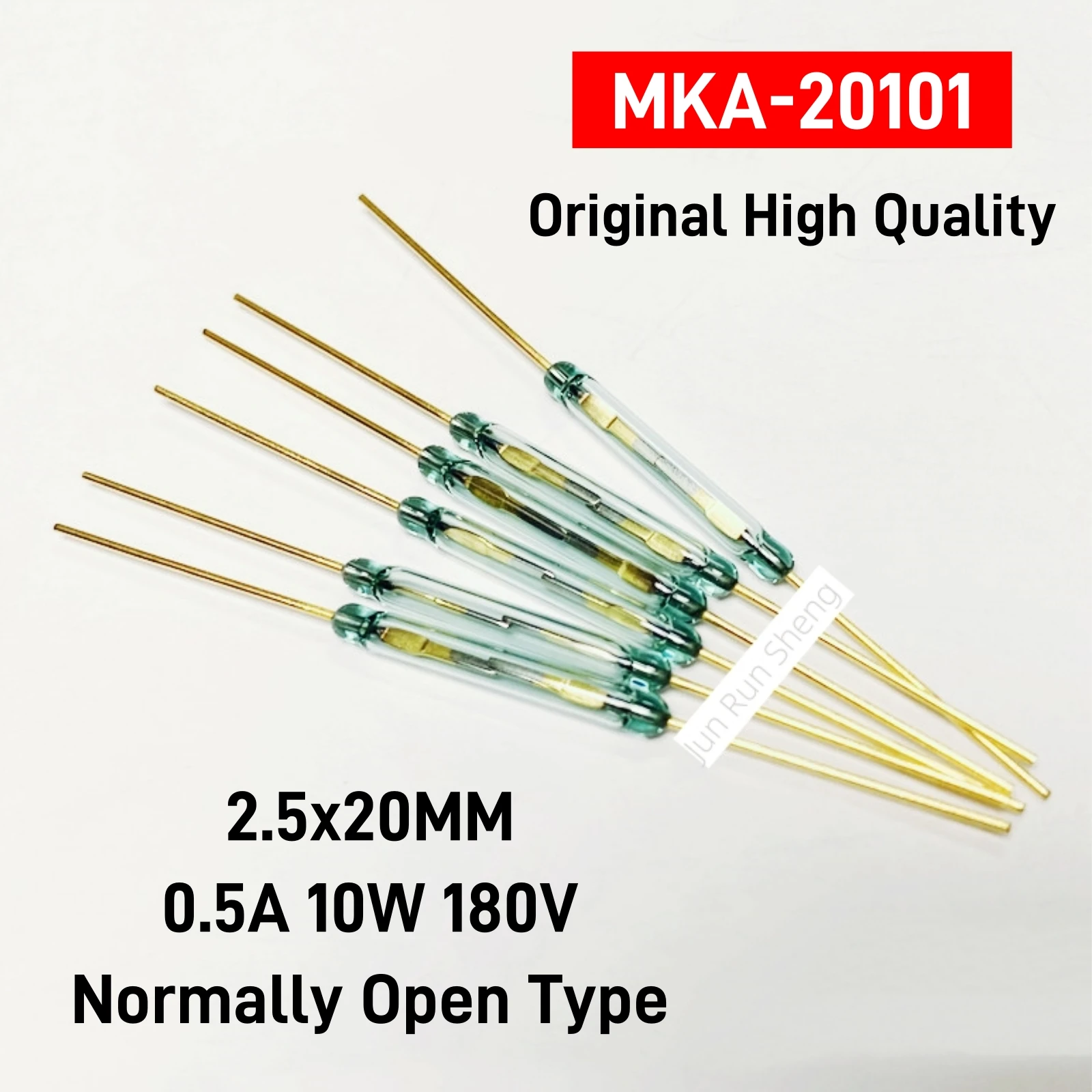 1/10PCS Original Hohe Qualität MKA-20101 Reed Kontakt Schalter MKA20101 Normalerweise Geöffnet KEINE 2,5x20MM 0,5 A 180V Magnetische Steuerung Sensor