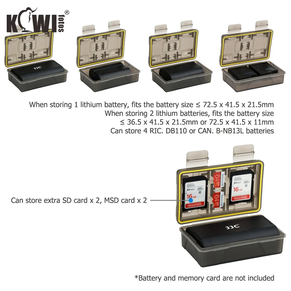 MSD SD بطاقة الذاكرة صندوق مع فتحات بطارية الكاميرا لسوني NP-FW50 NP-F550 NP-BX1 نيكون EN-EL14A كانون EN-EL15 LP-E6