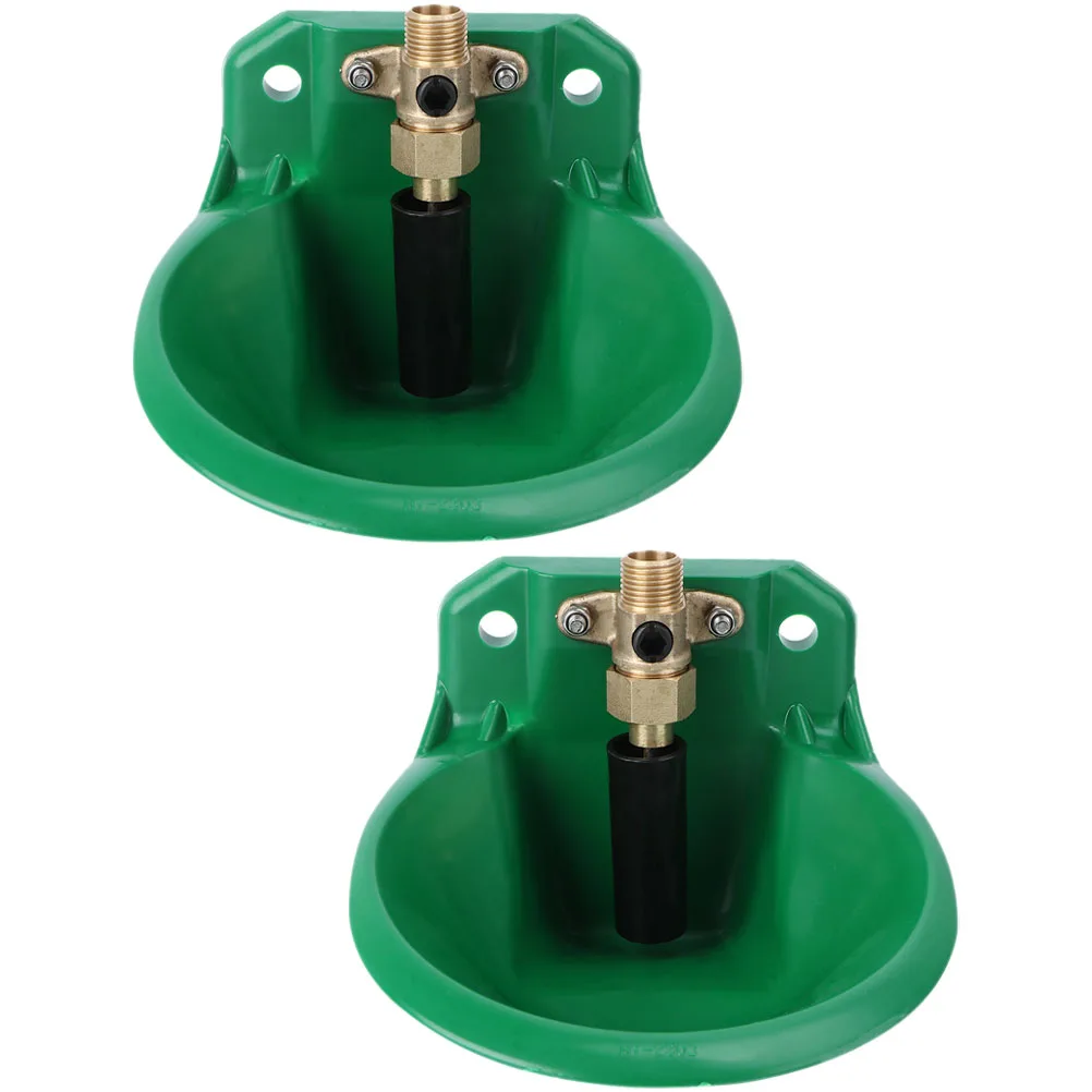 

2pcs Sheep Drinking Bowl Copper Valve Automatic Water Fountain Leak-Proof Smooth Surface Easy Cleaning Livestock Water Bowl Farm