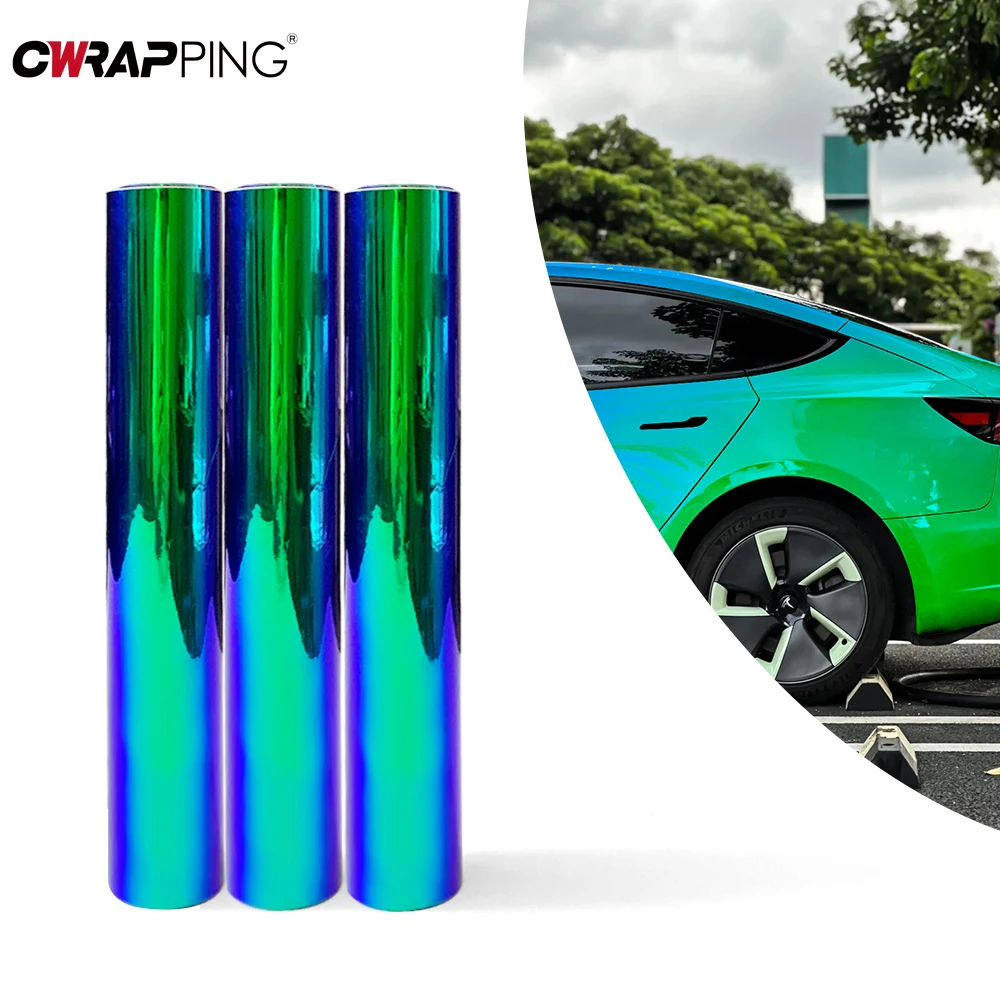 Car Stickers Vinyl Auto Tuning Rainbow Chrome Sticker Motorcycles Vinyl Waterproof Anti-scratch Vehicle Body Film Car Accessorie