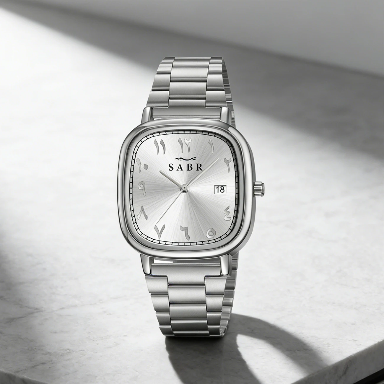 

Часы Sabr Silver, высококачественные брендовые мужские модные спортивные водонепроницаемые кварцевые часы из нержавеющей стали, часы с календарем