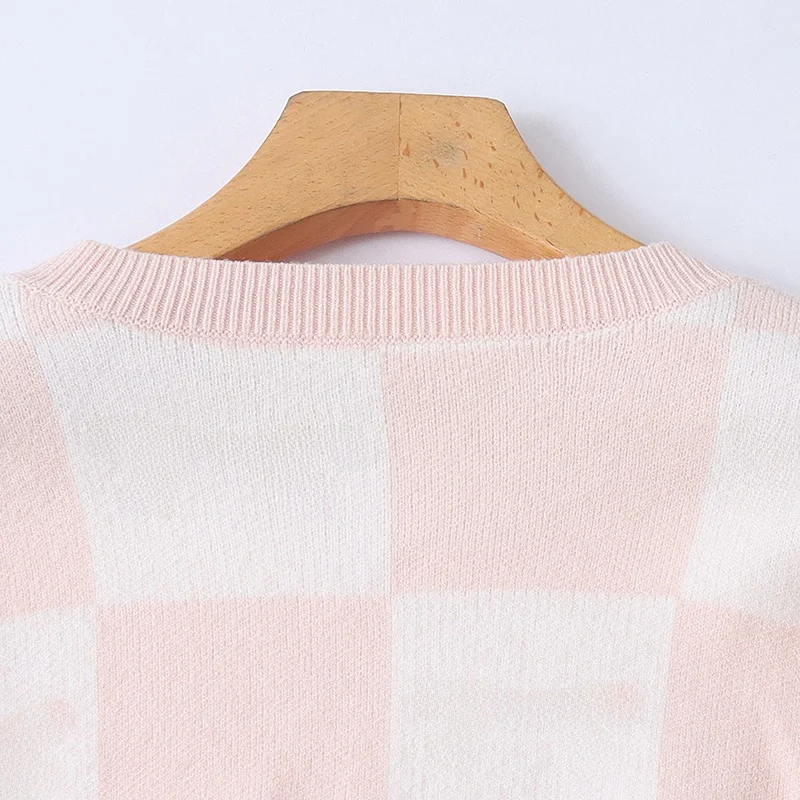 ゆったりとしたロングスリーブのニットセーター、女性用カジュアルな花柄フックニットトップス、春と秋に着用するためのスリム効果のあるニットウェア