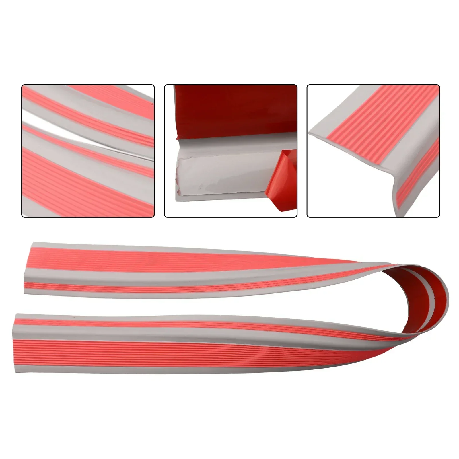 

1pcs Stair Nosing Edging Strip Rubber Self-Adhesive For Enhanced Safety Easy Installation Stair Corner Protection Strip 50x25mm