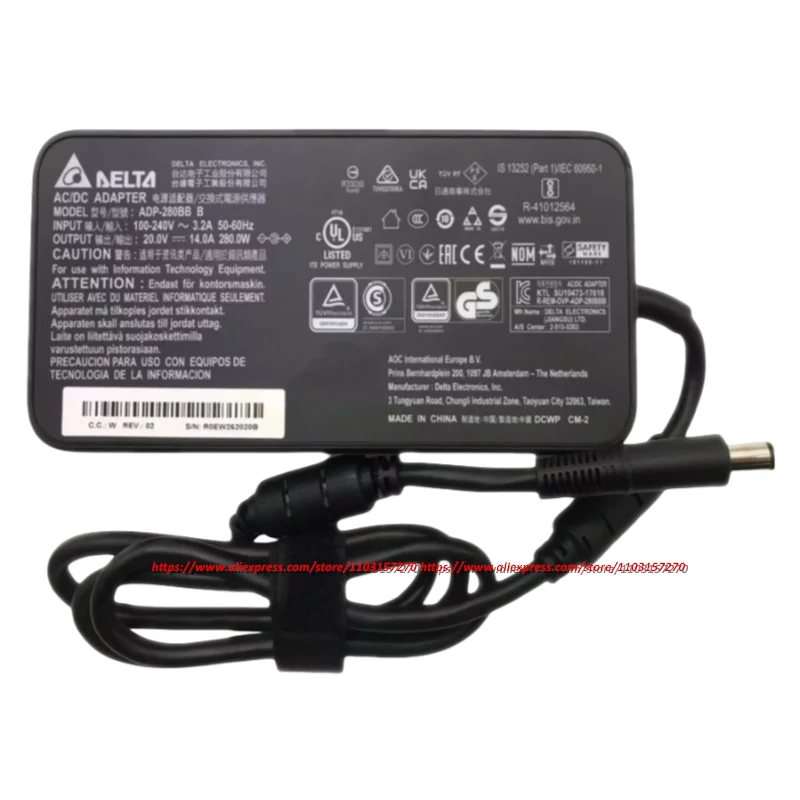 Genuine Delta 20V 14A ADP-280BB B 7.4*5.0mm 280W AC Adapter For Acer Predator X35 35