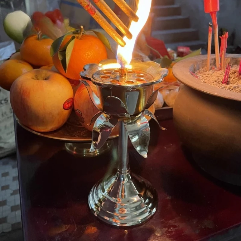 

New pure brass oil lamp household Buddha Changming lamp oil candlestick liquid